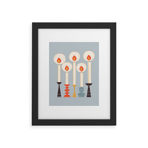 Showmemars Festive Candles Framed Art Print
