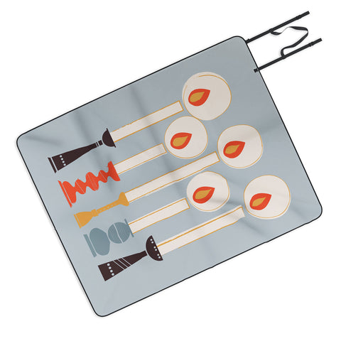 Showmemars Festive Candles Picnic Blanket