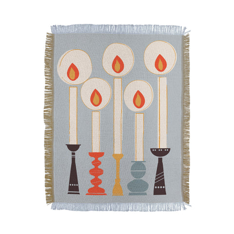 Showmemars Festive Candles Throw Blanket