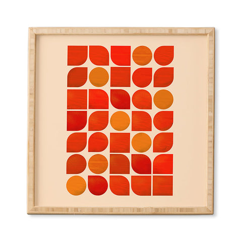 Showmemars Fun Geometry Midcentury abstr Framed Wall Art