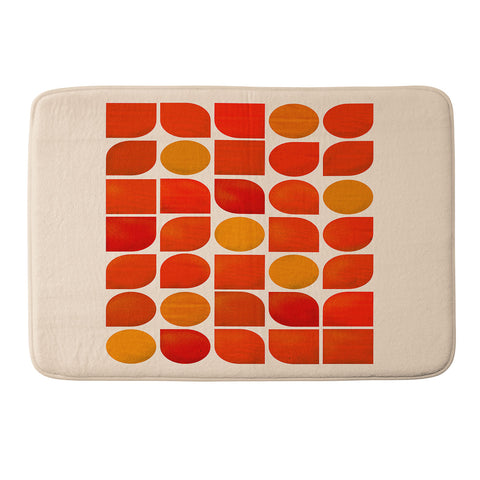 Showmemars Fun Geometry Midcentury abstr Memory Foam Bath Mat