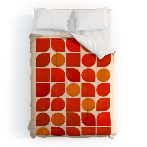 Showmemars Fun Geometry Midcentury abstr Comforter