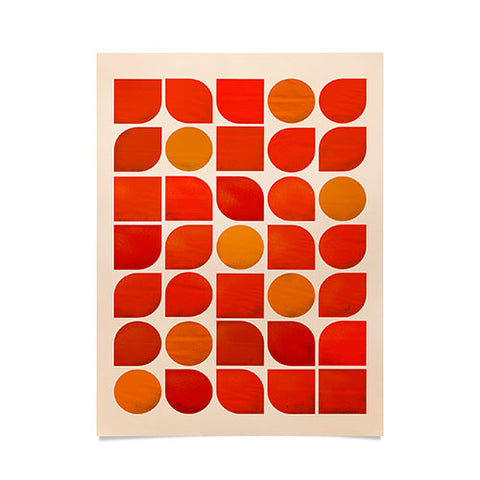 Showmemars Fun Geometry Midcentury abstr Poster