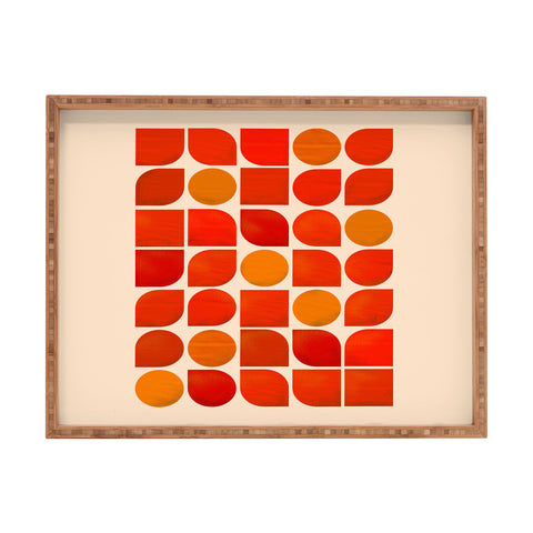 Showmemars Fun Geometry Midcentury abstr Rectangular Tray