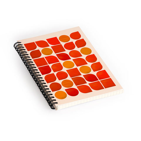 Showmemars Fun Geometry Midcentury abstr Spiral Notebook