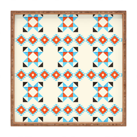 Showmemars geometry navajo pattern no2 Square Tray