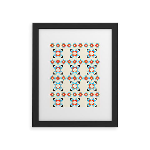 Showmemars geometry navajo pattern no2 Framed Art Print