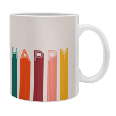 Showmemars Happy Letters in Retro Colors Coffee Mug
