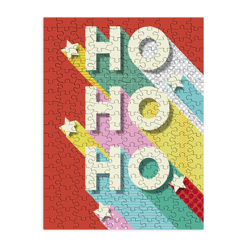 Showmemars Ho Ho Ho Christmas typography Puzzle