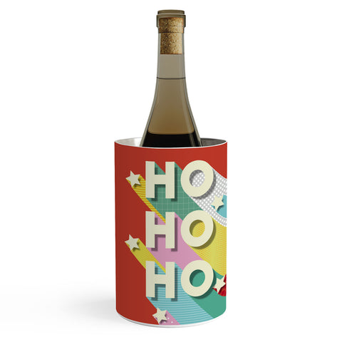 Showmemars Ho Ho Ho Christmas typography Wine Chiller
