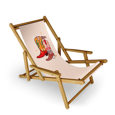 Showmemars Howdy Cowboy Boots Sling Chair