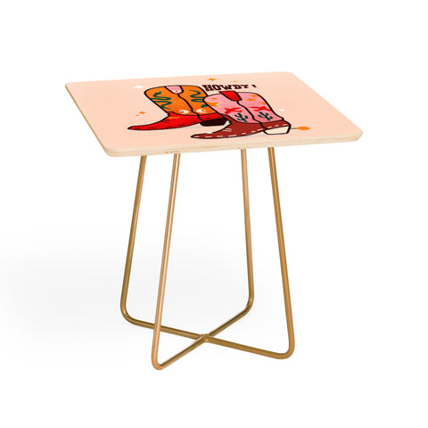 Showmemars Howdy Cowboy Boots Side Table