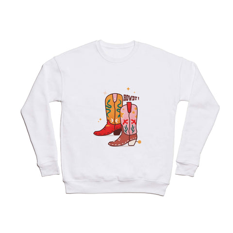 Showmemars Howdy Cowboy Boots Crewneck Sweatshirt