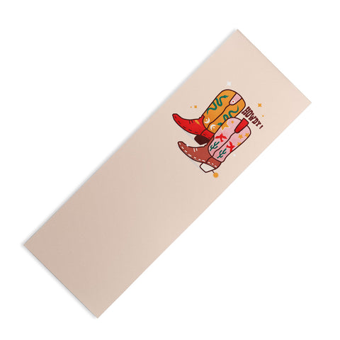 Showmemars Howdy Cowboy Boots Yoga Mat