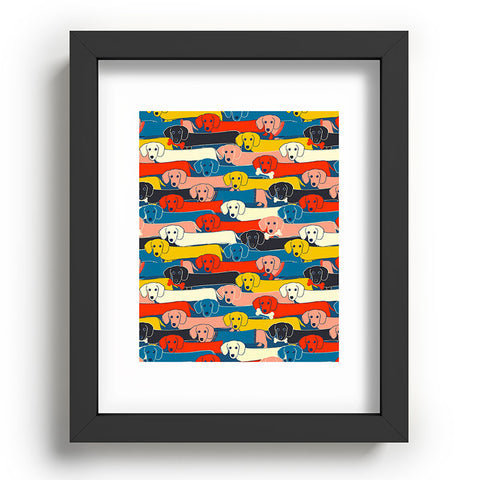 Showmemars Long dogs pattern Recessed Framing Rectangle