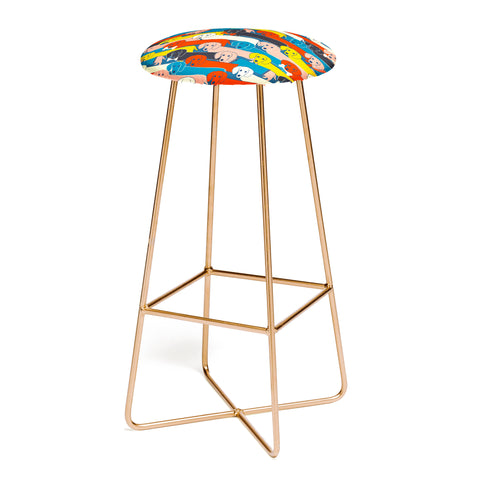 Showmemars Long dogs pattern Bar Stool
