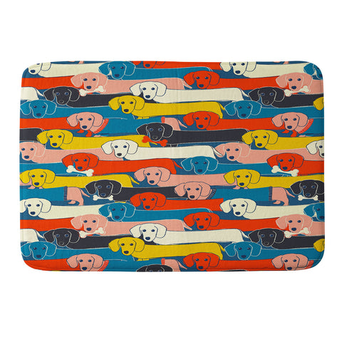 Showmemars Long dogs pattern Memory Foam Bath Mat