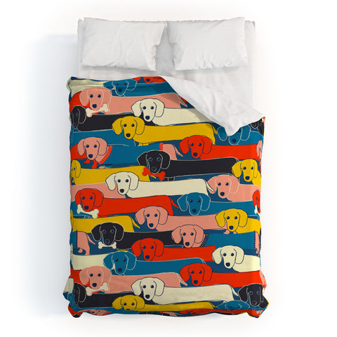Showmemars Long dogs pattern Duvet Cover