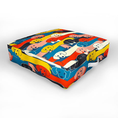 Showmemars Long dogs pattern Outdoor Floor Cushion