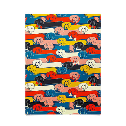 Showmemars Long dogs pattern Poster