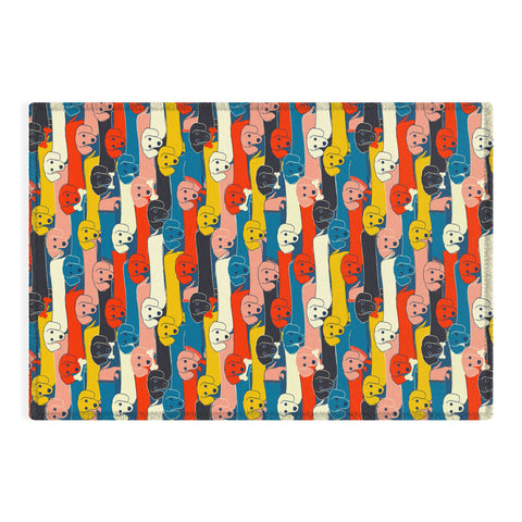 Showmemars Long dogs pattern Outdoor Rug