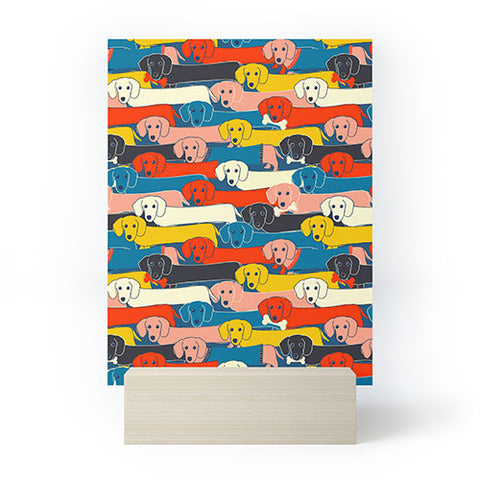 Showmemars Long dogs pattern Mini Art Print