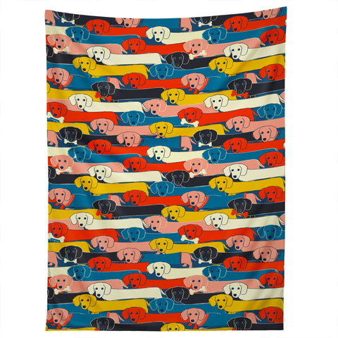 Showmemars Long dogs pattern Tapestry