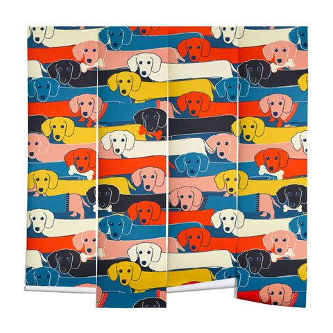 Showmemars Long dogs pattern Wall Mural