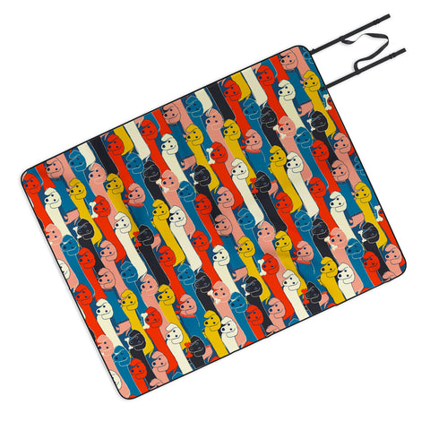 Showmemars Long dogs pattern Outdoor Blanket