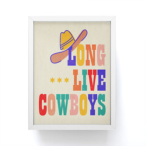 Showmemars LONG LIVE COWBOYS Framed Mini Art Print