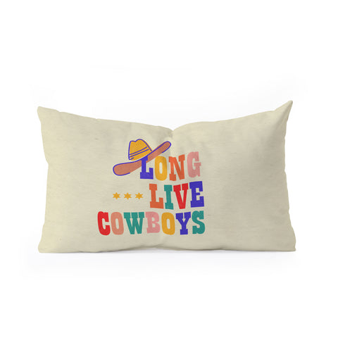 Showmemars LONG LIVE COWBOYS Oblong Throw Pillow