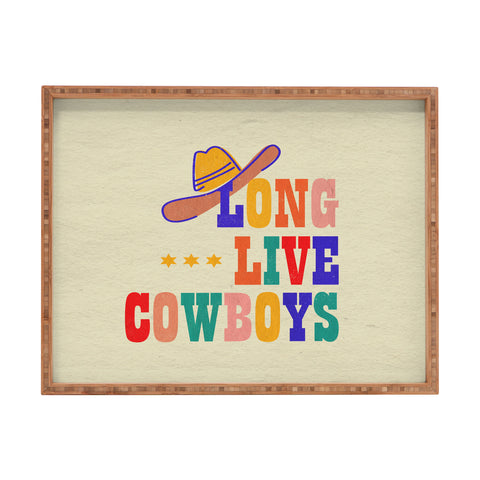 Showmemars LONG LIVE COWBOYS Rectangular Tray