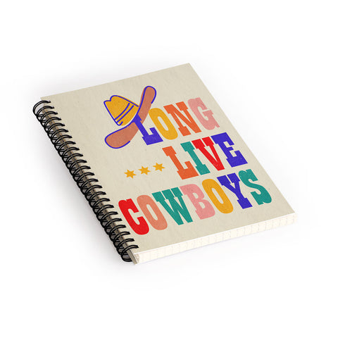 Showmemars LONG LIVE COWBOYS Spiral Notebook