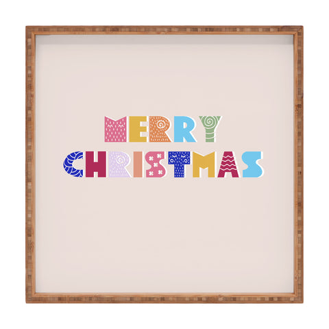 Showmemars MERRY CHRISTMAS II Square Tray