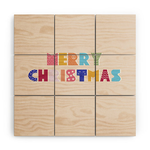 Showmemars MERRY CHRISTMAS II Wood Wall Mural