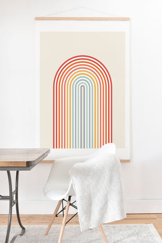 Showmemars Minimalistic Colorful Lines Art Print And Hanger