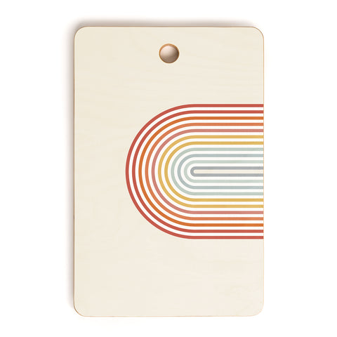 Showmemars Minimalistic Colorful Lines Cutting Board Rectangle
