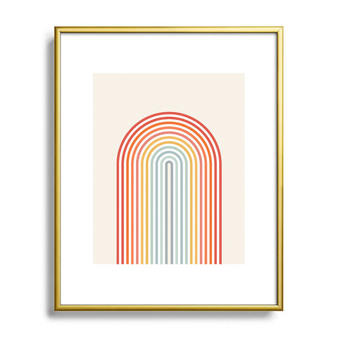 Showmemars Minimalistic Colorful Lines Metal Framed Art Print