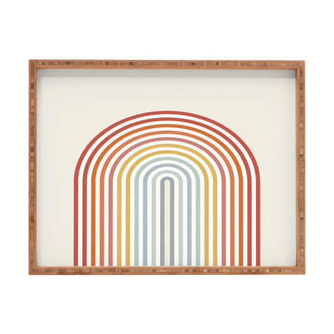 Showmemars Minimalistic Colorful Lines Rectangular Tray