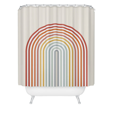 Showmemars Minimalistic Colorful Lines Shower Curtain