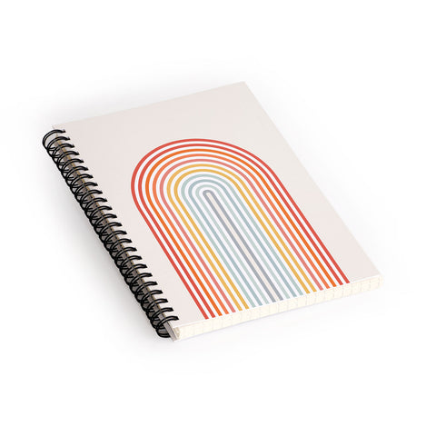 Showmemars Minimalistic Colorful Lines Spiral Notebook