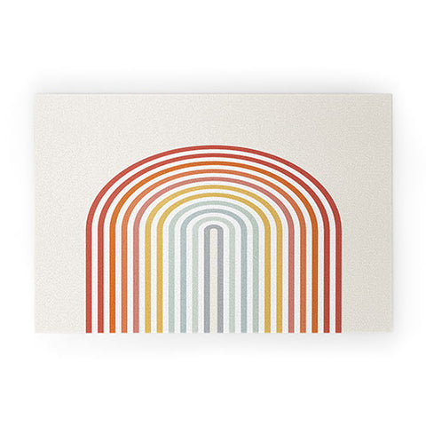 Showmemars Minimalistic Colorful Lines Welcome Mat