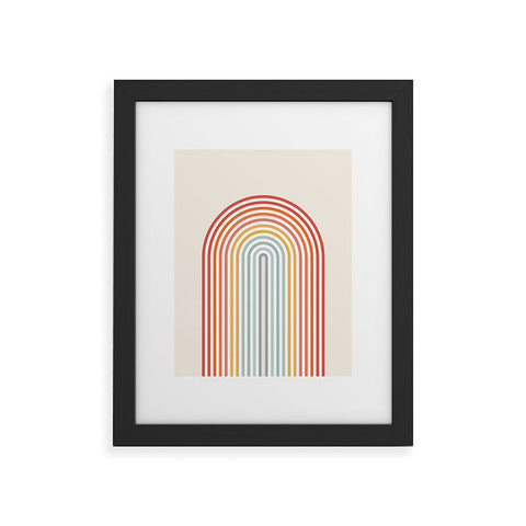 Showmemars Minimalistic Colorful Lines Framed Art Print