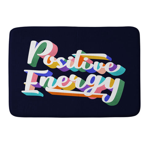 Showmemars Positive Energy typography Memory Foam Bath Mat