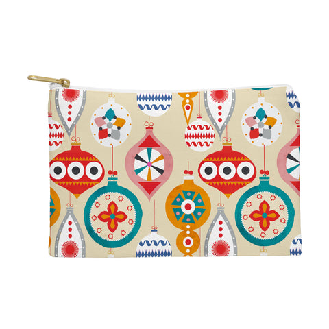 Showmemars Retro christmas ornaments pattern Pouch