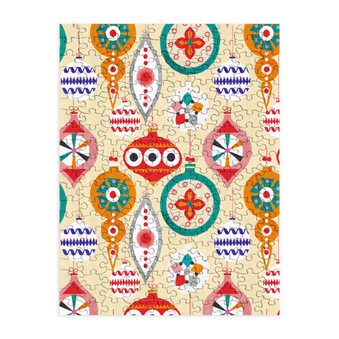 Showmemars Retro christmas ornaments pattern Puzzle