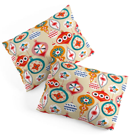 Showmemars Retro christmas ornaments pattern Pillow Shams
