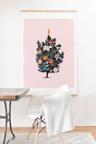 Showmemars Retro christmas tree Art Print And Hanger