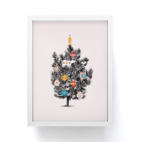 Showmemars Retro christmas tree Framed Mini Art Print