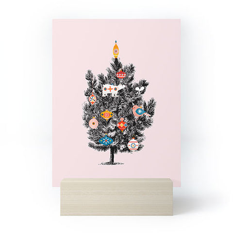 Showmemars Retro christmas tree Mini Art Print